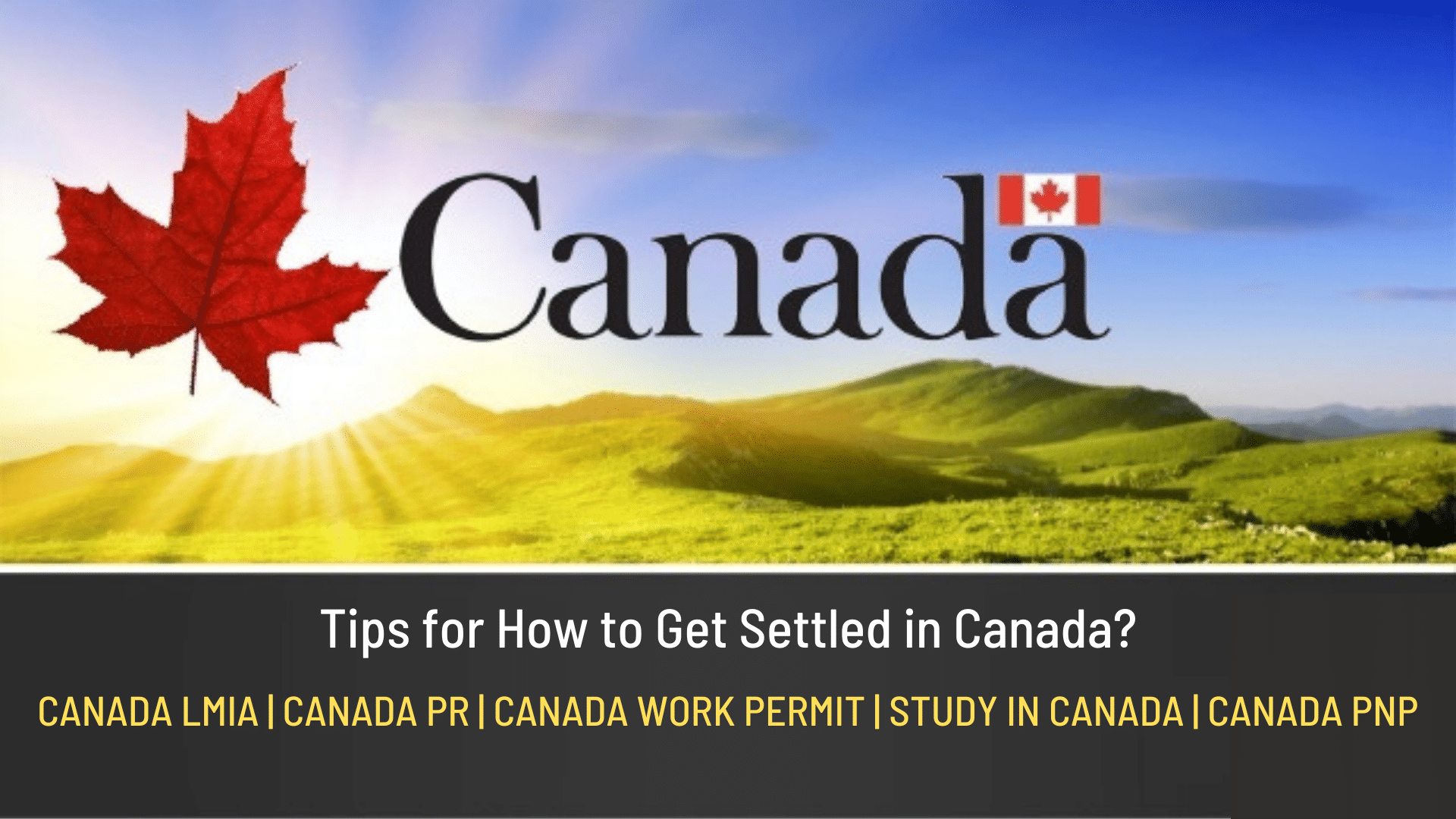 How to get settled in Canada